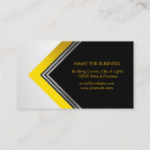 Silver Gold Geometrical Finance Modern Black Visitekaartje (Achterkant)