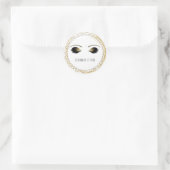 Silver Gold Glam Makeup Eyelashes, op maat Ronde Sticker (Tas)