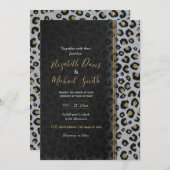 Silver Gold Glitter Black leopard Print Kaart (Voorkant / Achterkant)