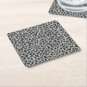 Silver Gold Glitter Black leopard Print Kartonnen Onderzetters (Schuin)