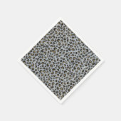Silver Gold Glitter Black leopard Print Servet (Hoek)