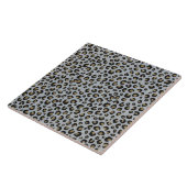 Silver Gold Glitter Black leopard Print Tegeltje (Zijkant)