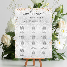 Silver Gold glitter bruiloft-zitbord Poster