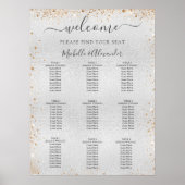 Silver Gold glitter bruiloft-zitbord Poster (Voorkant)