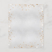 Silver Gold glitter budget bruiloft-uitnodiging Flyer (Achterkant)