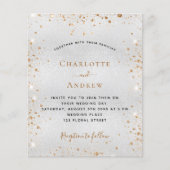 Silver Gold glitter budget bruiloft-uitnodiging Flyer (Voorkant)