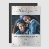 Silver Gold glitter foto bedankt magnet (Voorkant / Achterkant)