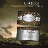 Silver Gold Glitter Sparkle Stars Diamonds Grafisc Visitekaartje