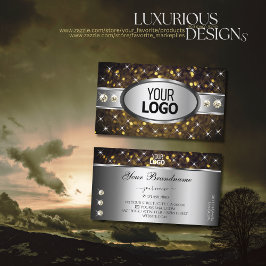 Silver Gold Glitter Sparkle Stars Jewelen met Logo Visitekaartje