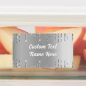 Silver Gold Glitter Sparkly Labels Aangepaste teks (Aangebracht)