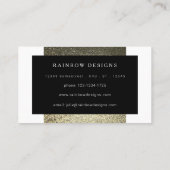 Silver Gold Glitter V3 Modern Trendy Event Planner Visitekaartje (Achterkant)