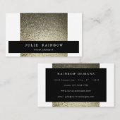 Silver Gold Glitter V3 Modern Trendy Event Planner Visitekaartje (Voorkant / Achterkant)