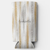 Silver Gold Glitzy Sparkle Christmas New Year Seltzer Blikjeskoeler (Voorkant)