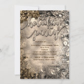 Silver & Gold Holiday Party Sequins Uitnodigingen (Voorkant)