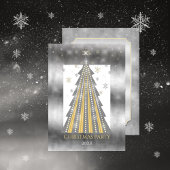Silver Gold-kerstboom | Snowflakes Kaart