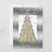 Silver Gold-kerstboom | Snowflakes Kaart (Voorkant)