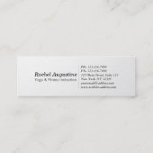 Silver Gold Lotus Yoga Meditation Reiki Instructor Mini Visitekaartje (Achterkant)