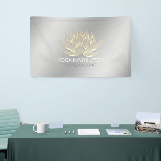 Silver Gold Lotus Yoga Meditation Reiki Instructor Spandoek (Beurs)
