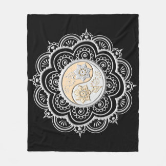 Silver & Gold Mandala Fleece Deken