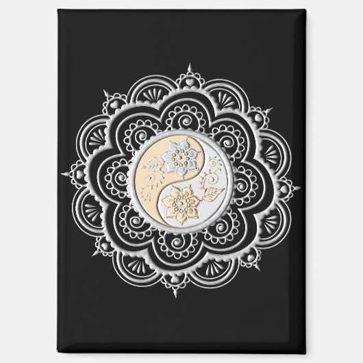 Silver & Gold Mandala Magneet (Voorkant)