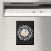 Silver & Gold Mandala Magneet (Insitu (Vaatwasser))