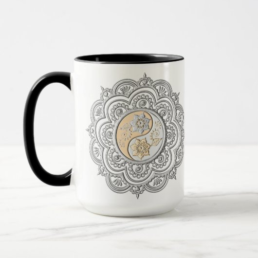 Silver & Gold Mandala Mok (Links)