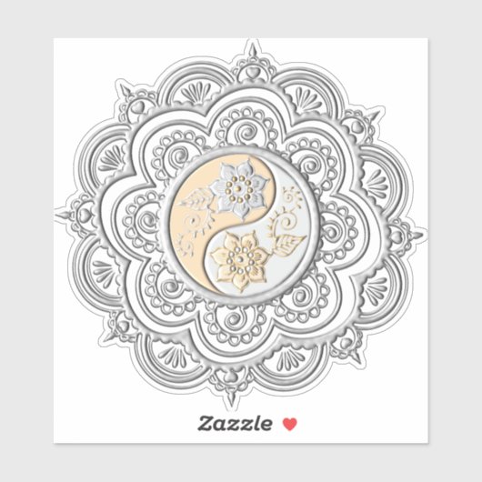 Silver & Gold Mandala Sticker (Vel)