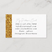 Silver Gold Marble Diamond Coach Visitekaartje (Achterkant)