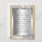 Silver Gold Mask Jewel Lace Bachelorette Party Kaart (Achterkant)