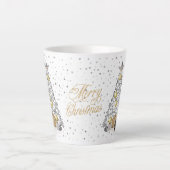Silver & Gold Merry-kerst Latte Mok (Voorkant)