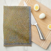 Silver Gold Metal Textern Pattern Kijk | Elegant Theedoek (Quarter Fold)