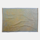 Silver Gold Metal Textern Pattern Kijk | Elegant Theedoek (Horizontaal)