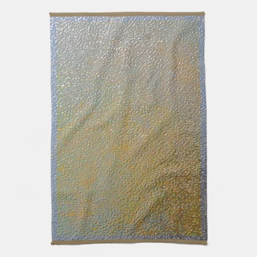 Silver Gold Metal Textern Pattern Kijk | Elegant Theedoek (Verticaal)