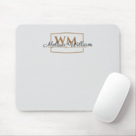 Silver Gold Monogram Naam Script Muismat