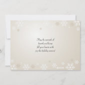 Silver Gold Ornaments Bows Holly Holiday Card Kaart (Achterkant)