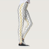 Silver Gold Pattern op White Leggings (Rechts)