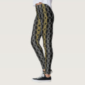 Silver Gold Pattern op zwart Leggings (Links)
