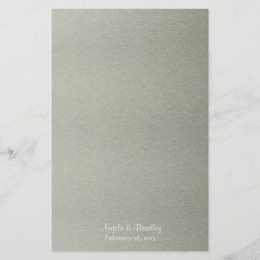 Silver Gold Pearl Snowflakes Winter Wedding Menu (Achterkant)