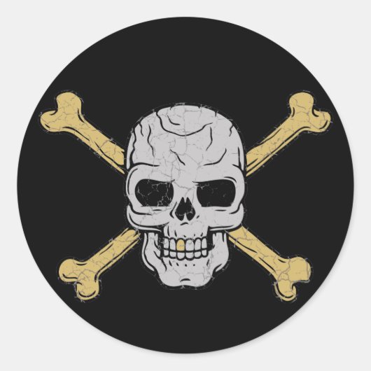 Silver & Gold Ronde Sticker (Voorkant)