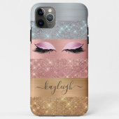 Silver Gold Roos Gold Glitter Beauty Eyelash Case-Mate iPhone Case (Achterkant)