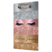 Silver Gold Roos Gold Glitter Beauty Eyelash Klembord (Links)