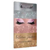 Silver Gold Roos Gold Glitter Beauty Eyelash Klembord (Rechts)