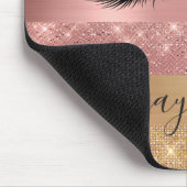 Silver Gold Roos Gold Glitter Beauty Eyelash Muismat (Hoek)