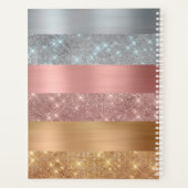 Silver Gold Roos Gouden Glitter 2024 Schoonheidssa Planner (Achterkant)