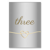 Silver Gold Script Weduwingstabel Kaart (Voorkant)