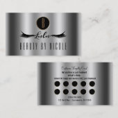Silver Gold Shine Eyelashes Customer Loyalty Kaart (Voorkant / Achterkant)