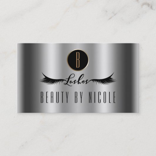 Silver Gold Shine Eyelashes Customer Loyalty Kaart (Voorkant)