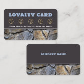 Silver & Gold Slate Effect Loyalty-kaart Klantenkaartje (Voorkant / Achterkant)