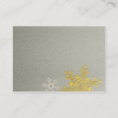 Silver Gold Sneeuwvlok Bruiloft Website Invoegen K Informatiekaartje (Achterkant)