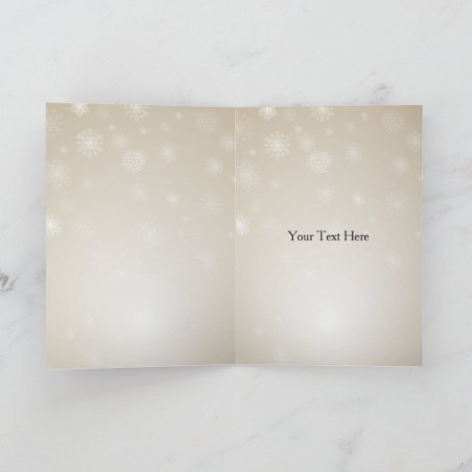 Silver Gold snewflakes winterbruiloft Dank u Bedankkaart (Binnen)